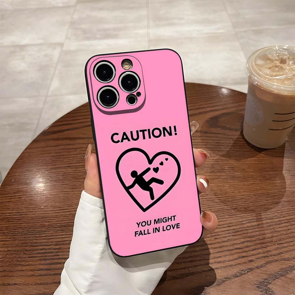 

Funny Warmly Caution Sign Phone Case For 15 Pro Max Iphone 17 Air 14 Plus 12 16 13 Mini 11 Xr X Xs Max Back Cover iPhone16