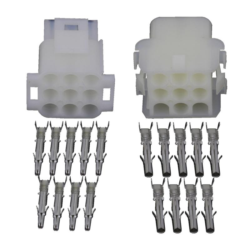 5 Sets 9 Pin White Plastic Parts Automotive Waterproof Connectors Harness Connector with Terminal Plug DJ3091-2.1-11/21