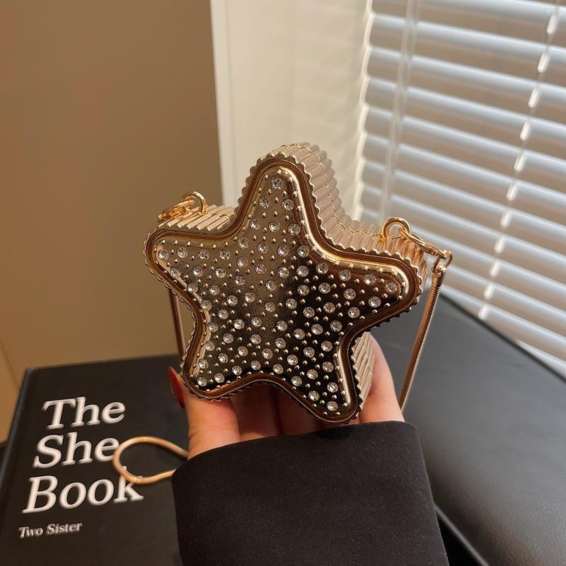 

Niche alloy bag women s new summer versatile chain messenger bag exquisite mini bag mouth red envelope золотий