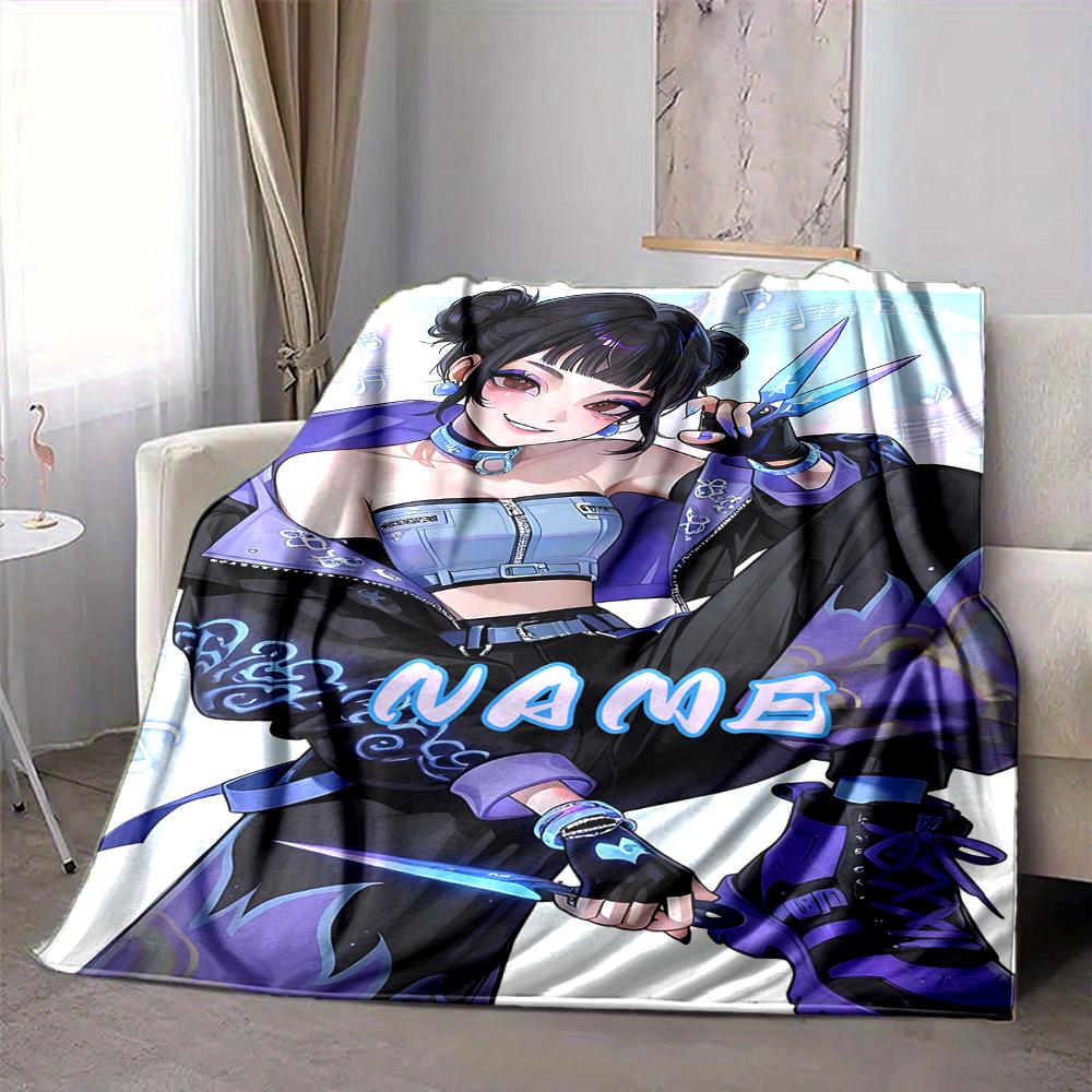 Custom 1pc Name: Fantasy Trio Blanket, Soft And Comfortable Blanket, Casual Warm, Camping Travel Blanket, Birthday Gift Q912140