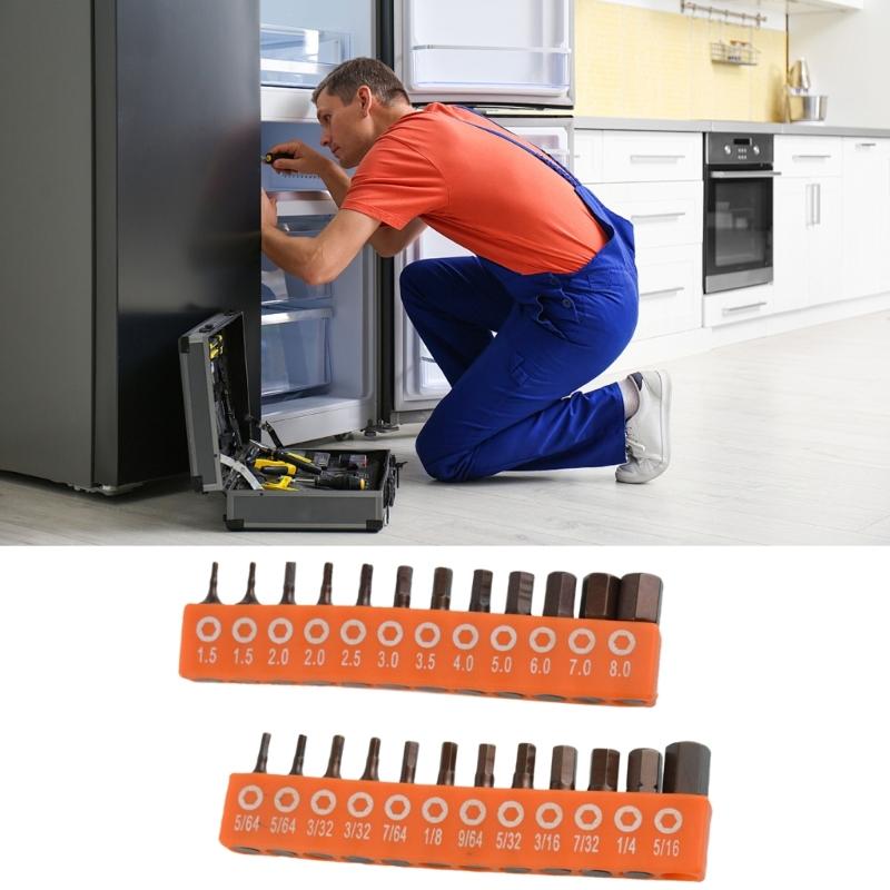 12/24Pcs Electric Screwdriver Bit Combination Set Hexagonal Screwdriver Accessories Attachment Screwdriver Bit Tool