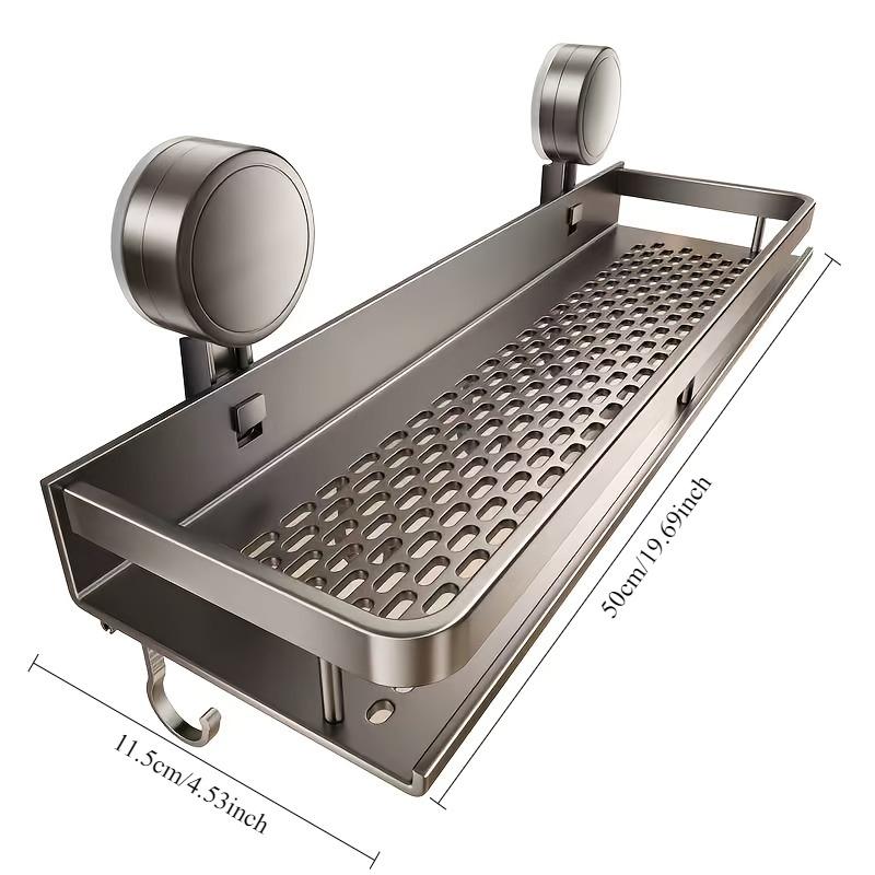 Suction cup bathroom storage rack, non perforated bathroom wall mounted toilet storage