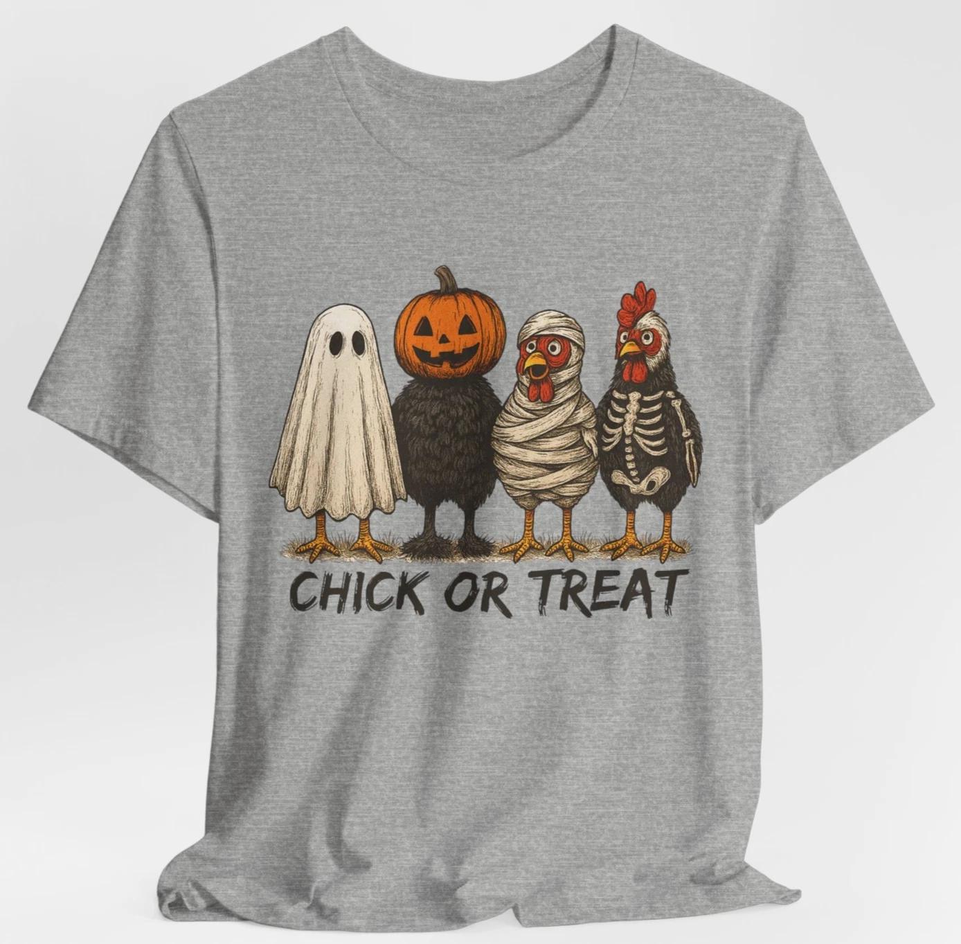 Chick or Treat T-Shirt Funny Chicken Halloween Farm Costume Design 2XL