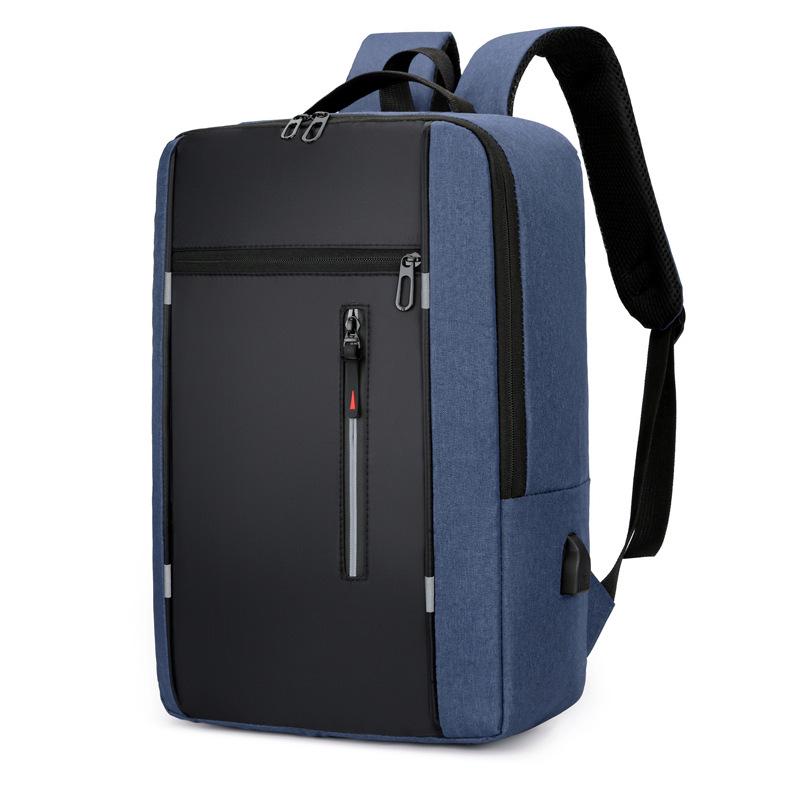 High-end Men's 15-inch Multifunctional Business Backpack with USB and Logo Printing Option