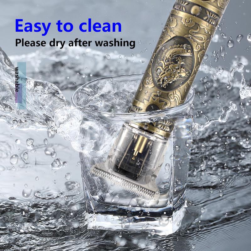 T9 LCD Display USB Rechargeable Electric Hair Clipper - Professional Carving and Trimming Tool