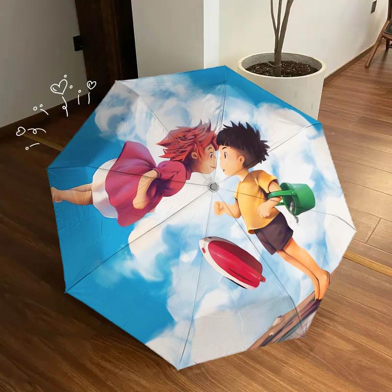 1pc Ponyo on the shore Themed High-quality Umbrella,Automatic Opening and Closing Umbrella,Multi-functional Umbrella G0811243