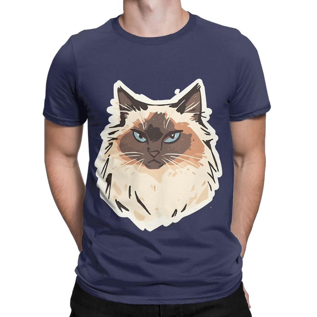 Fluffy Ragdoll Funny Graphic 100 Cotton TShirt Ragdoll Tees Tops For Unisex