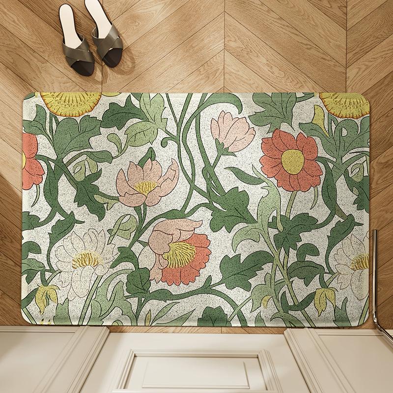 

Коврик для пола из ПВХ Nordic Flower для входной двери, устойчивый к грязи, с высокой пружинящей проволочной петлей, для удаления песка и пыли 120*180cm