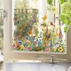 Green Plants, Flowers, Butterfly Wall Stickers Window Stickers Glass Window Room Decoration Electrostatic Stickers
