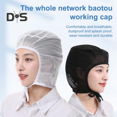 Dust Cap with Straps Secure Fit Unisex Anti-slip Adjustable Breathable Mesh Prevent Hair Work Hat for Factories Workshops