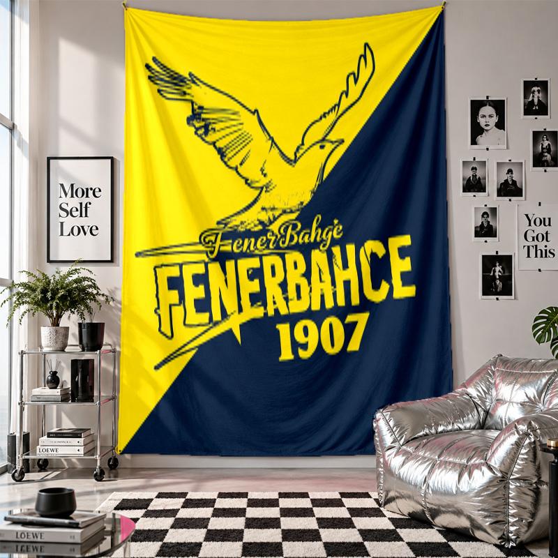 Arazzo da Parete FC Fenerbahçe Decorazione per la Casa Tessuto da Appendere a Parete per Camera da Letto Soggiorno Sfondo