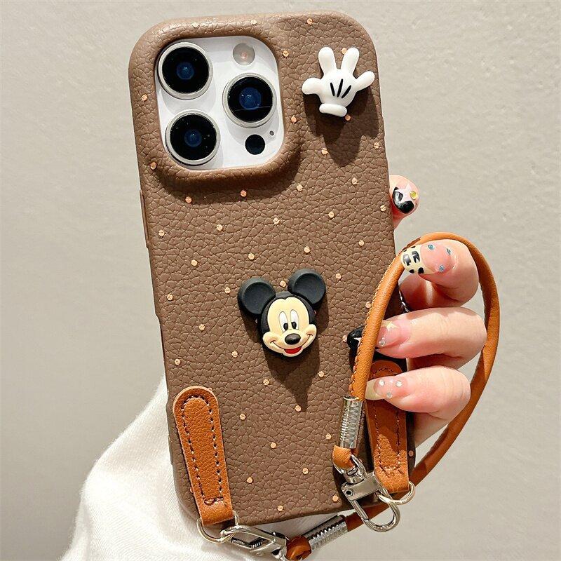 

Чохол для мобільного телефону Mickey Apple 16 ProMax IPhone 15 Нова модель 13 Жіночий Apple 14 М який набір Iphone 12 Підвіска Apple 16Plus