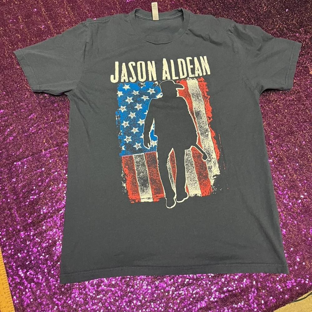 

Jason Aldean Cotton Black Shirt Unisex Concert S to 5XL EL687 Unisex T-Shirt XL