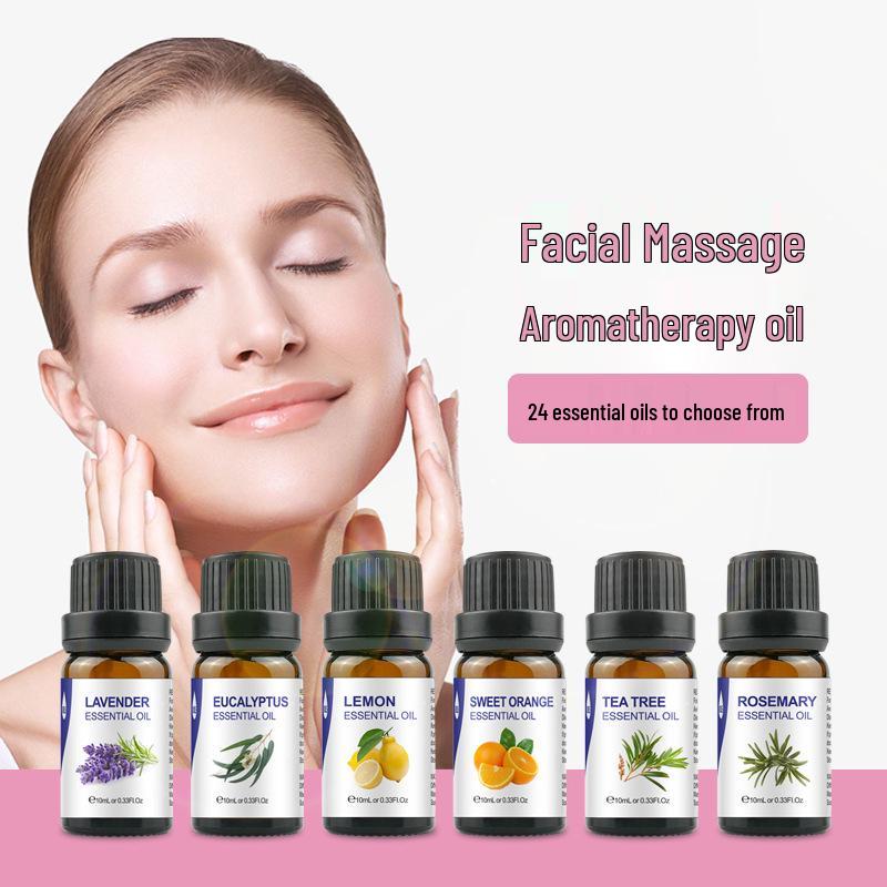 Lavender, Tea Tree, Rose, Sweet Orange & Rosemary Essential Oil for Face Massage & Aromatherapy
