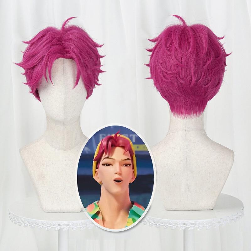 New Skpop Witch Hunting Group Shaga Boys Cos Wigs, Natural Short Hair Full Wigs For Multiple Characters