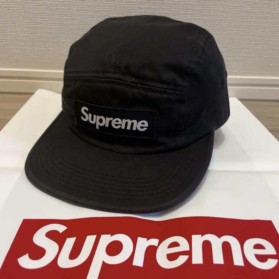 

[USED] Supreme Washed Chino Military Cap in Black