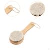 Bathing Back Brush Wood Handle Compact Anti Slip Easy Hanging Shower Scrubber Soft Bristles for At