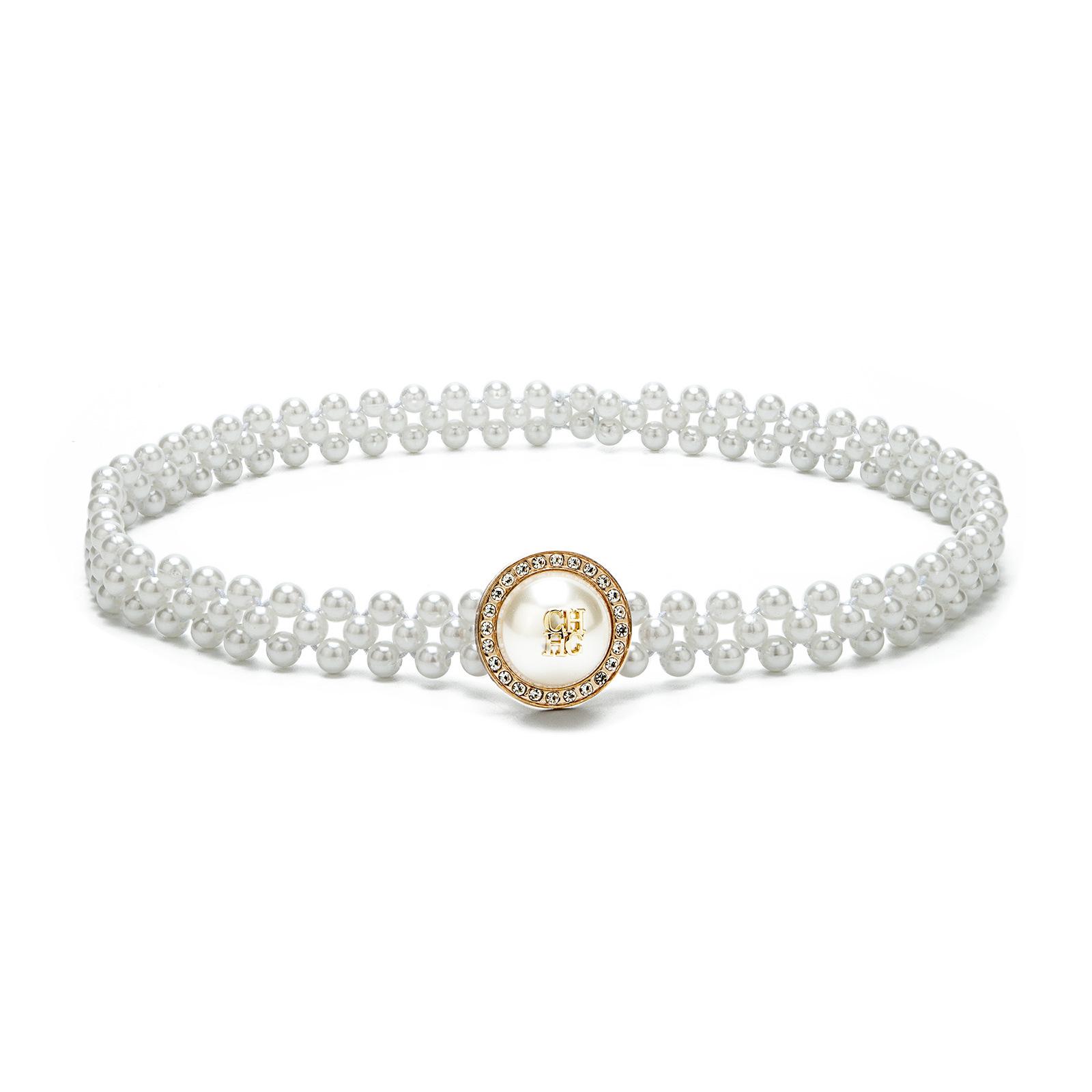 Женская простая цепочка на талию с жемчугом, пояс-цепочка для платья