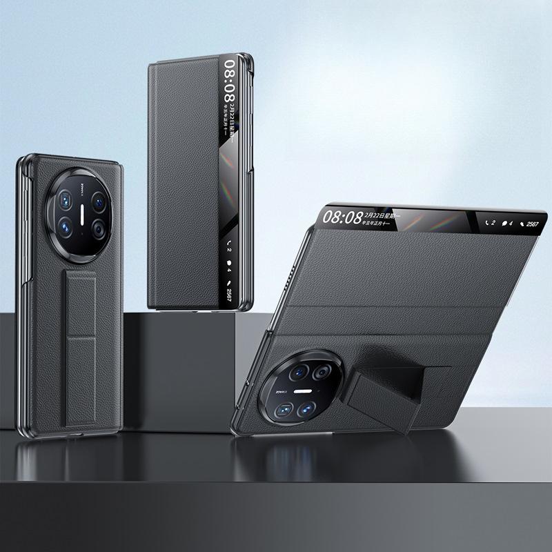 

Чехол для телефона Huawei Matex6 с подставкой-браслетом, Полный пакет HUAWEI Smart Window X5, Кожаный чехол для бизнеса для мужчин X3 HUAWEI Mate X3