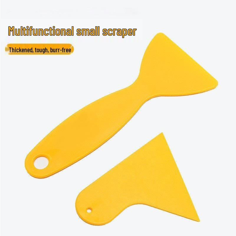 Triangular Yellow Plastic Scraper for Car Film & Sticker Application