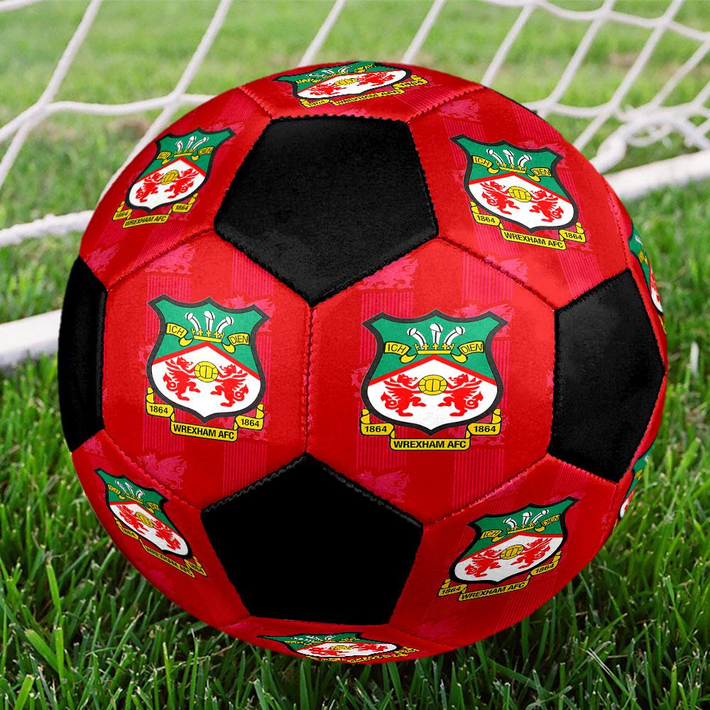 1pc Wrexham Football Club Soccer Ball Size 5 Indoor Soccer Ball Fashion Colorful Backyard Game - Great For Sports Fans Gift HE127