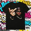 2025 Sommer Amerikanischer Chris Brown Retro Mittelfinger/Chris Brown Breezy Bowl XX Tour T-Shirt 100% Reine Baumwolle Bedrucktes T-Shirt