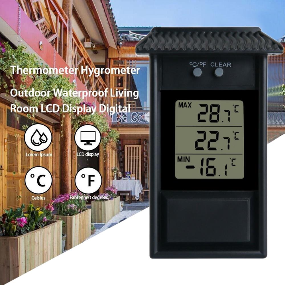 LCD Screen Outdoor Electronic Thermometer Waterproof Temperature Meter