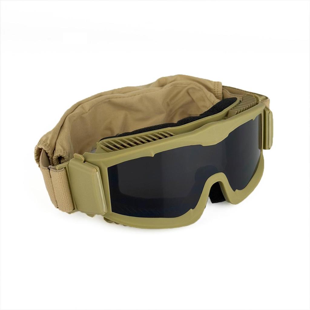 Yellow Tactical Windproof Outdoor Goggles Set - Locust Style for Sand and Wilderness