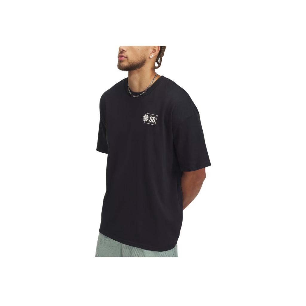 Under Armour Heavyweight Hoops Courtside Short Sleeve T-Shirt Men Tops Black Stone 1390191-001