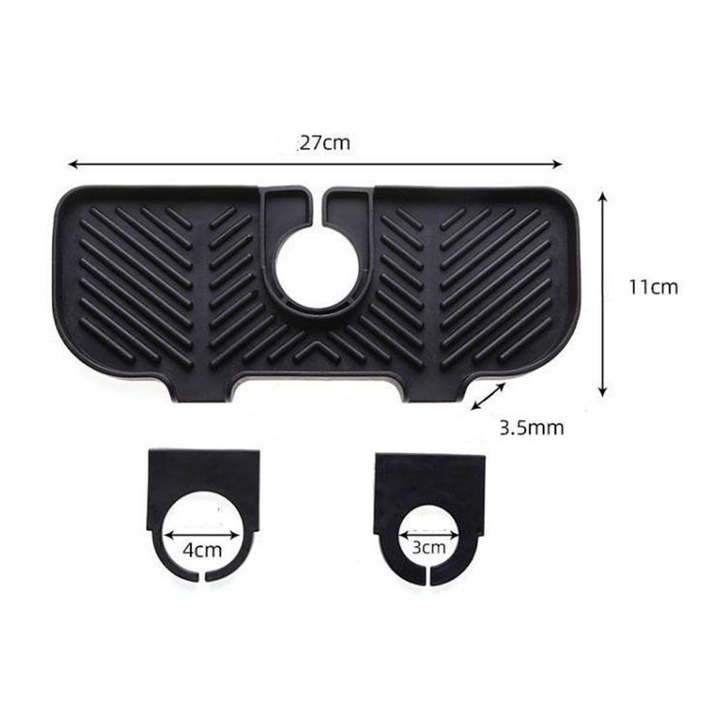 Silicone Mat Soap Box Drain Pad Tray Sponge Holder Punch-free Drainage Rack Cleaning Brush Storage Organizer Faucet Accessories