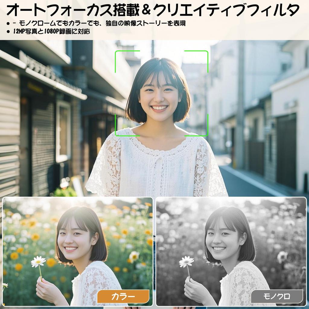 CHUZHAO Mini Retro Digital Camera - Vintage TLR-style compact SLR-like digital camera with autofocus, includes 16GB SD card