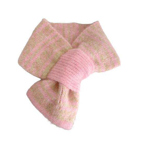 Winter Scarf Small Hole Design Thickened Warm Print Scarf Windproof Cold-Resistant Women Neck Warmer