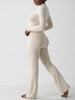 Cross-border Cotton-Modal Nude Yoga Suit: High-Waist Long Sleeve Fitness & Casual Sportswear Set