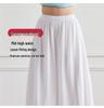 Women's White High Waist Chiffon Dance Pants - Wide Leg, Flowy, Modern Performance Wear