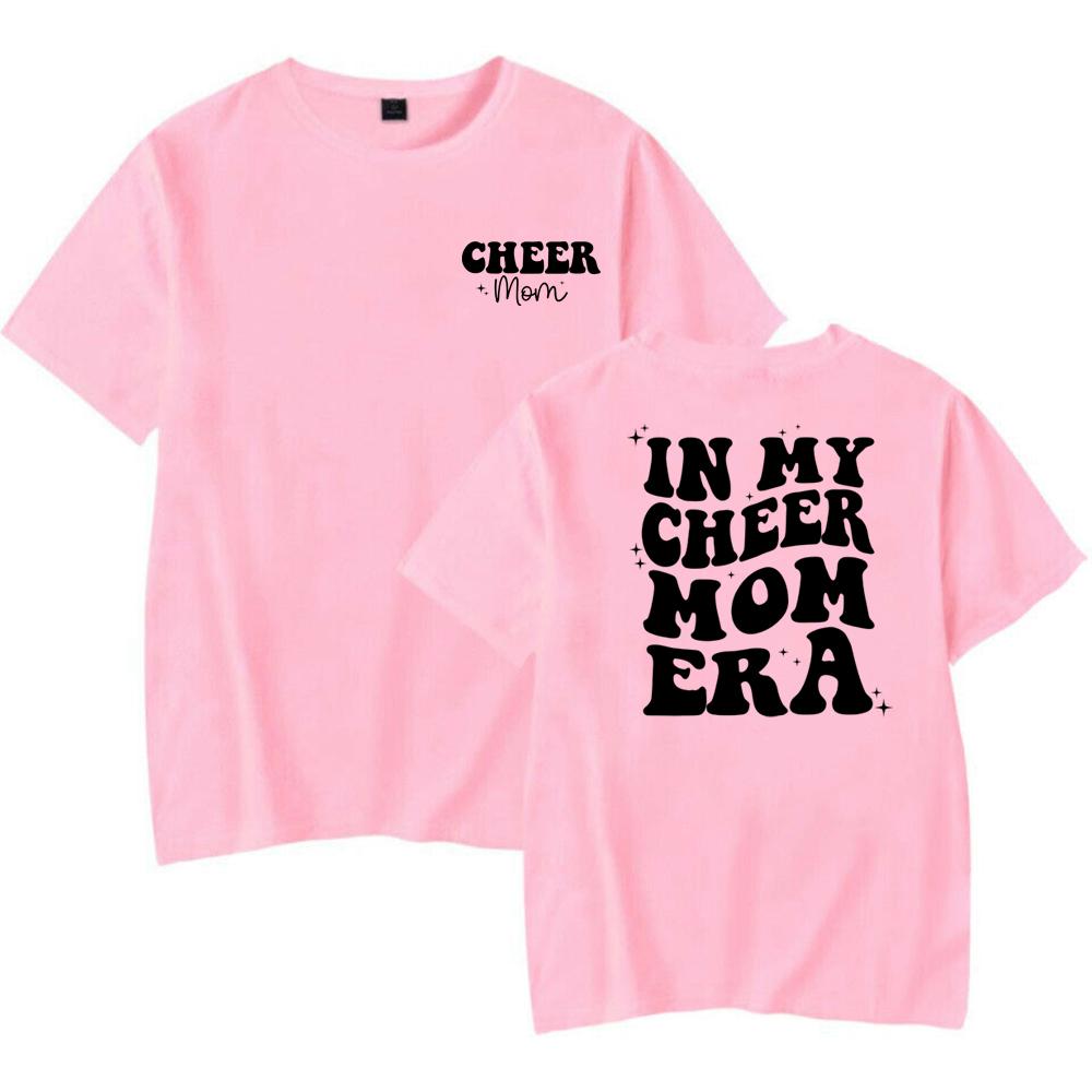 In My Cheer Mom Era T Shirt Cheer Mama Tee Mom Life Tshirt Women Short Sleeve Tshirt Cheerleader Merch Shirt