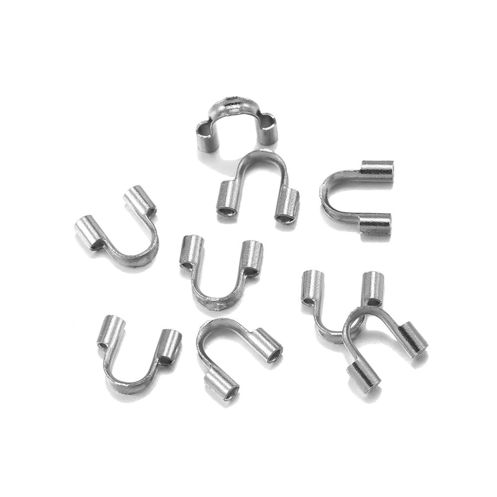 30 Stück 4,5x4mm Edelstahl Drahtschutz Drahtschutz Schlaufen U-förmig Für Schmuckherstellung DIY Zubehör Zubehör Großhandel