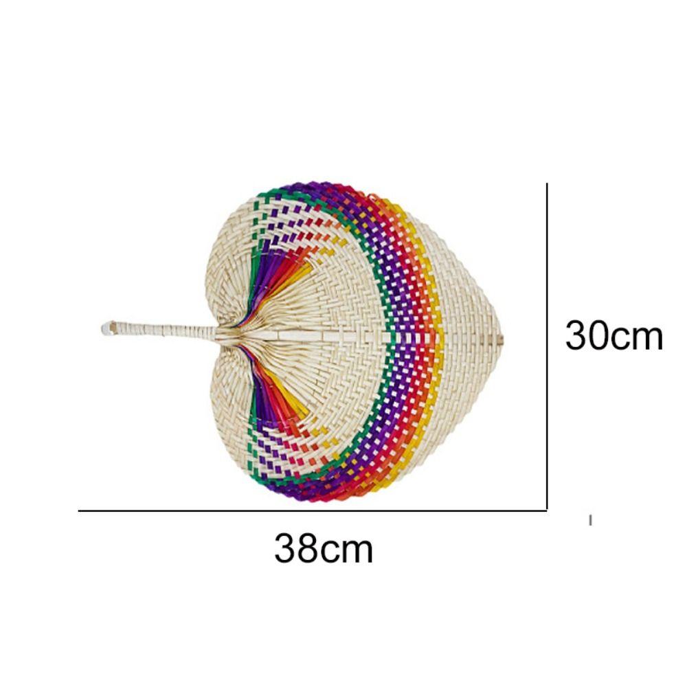 Lightweight Rattan Fan Handmade Straw Fan Artistic Bamboo Woven Fan  Home Decoration