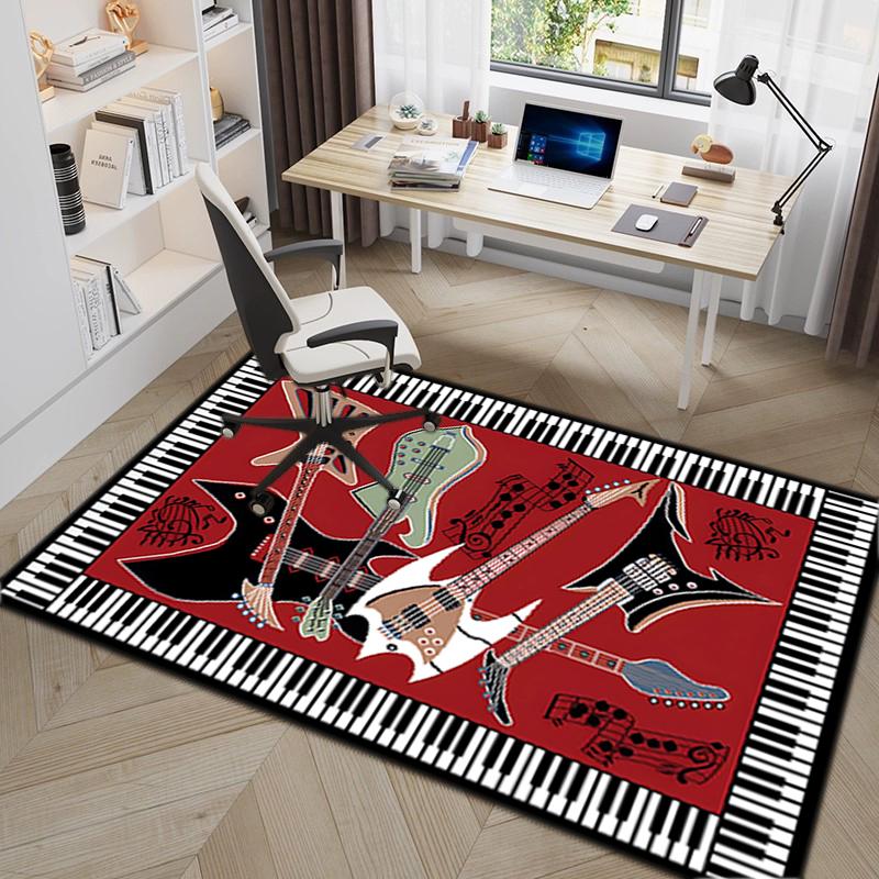 1Pc Piano keys music Printed circular carpet, home door mat, outdoor travel protection carpet A14