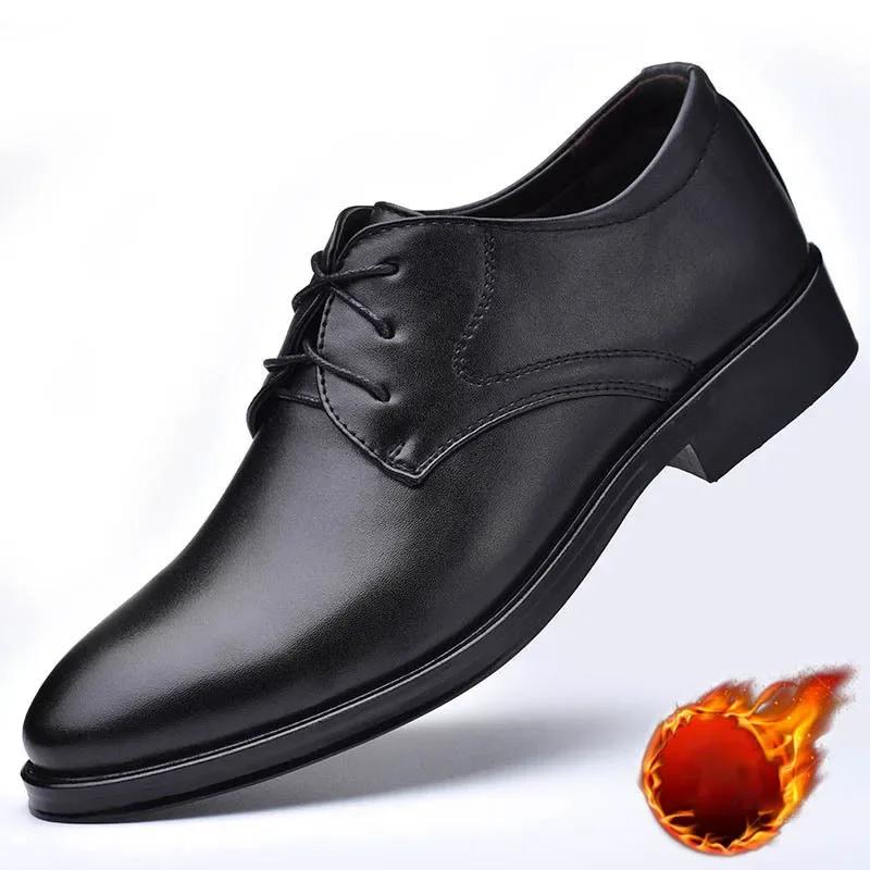 Fashion Spring Men's Leather Shoes Business Formal Shoes Autumn Lace-up All-match Casual Shoes Male Work Office Oxfords Zapatos Hombre