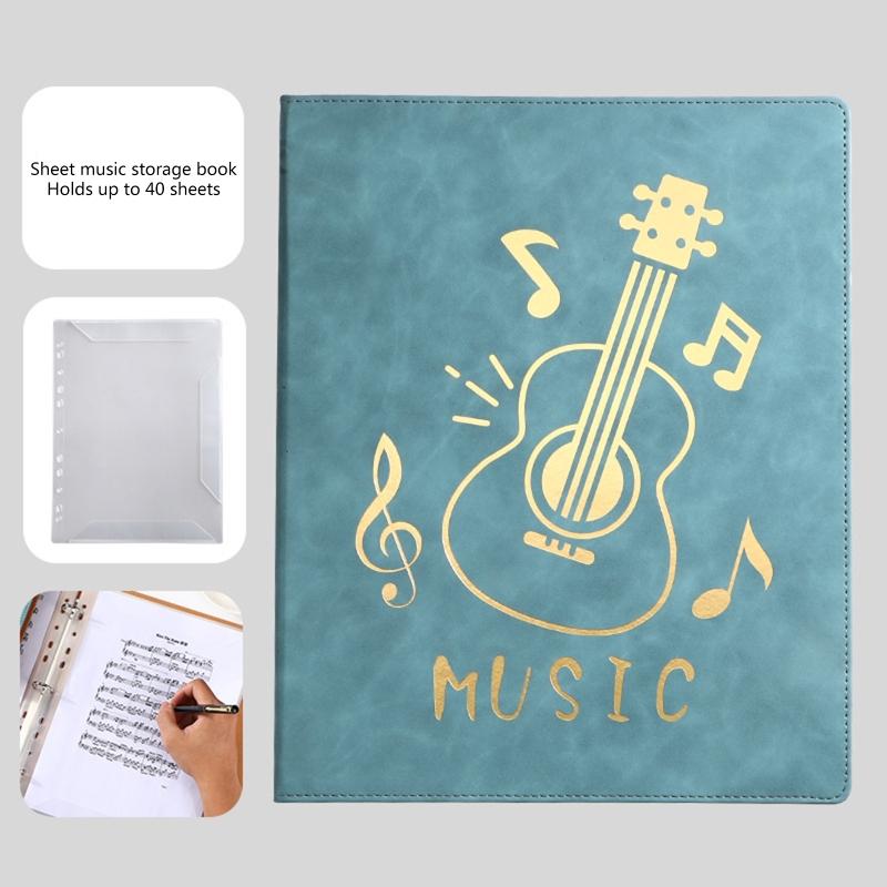 Paper Document Storage Folder Music Sheet File Holder Home School Office Supplies Piano Score Folder A4 Size 40 Pockets