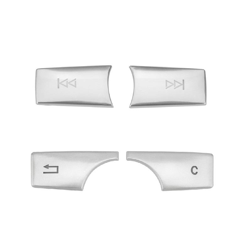

ABS For Mercedes Benz C E CLS GLK Class W204 W212 Console AC Media Volume Buttons Sequins Cover Stickers Trim Car Accessories Model C silver