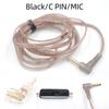 KZ Cable High Purity Oxygen-free Copper Flat Upgrade Cable Earphones Cable Wire with Mic For KZ EDX PRO ZES ZEX PRO ZSX DQ6S