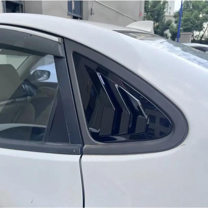 For Hyundai Elantra 2007-2010 ABS Plastic Window Quarter Louver Scoop Cover Side Vent Shutter Trim Car Adhesive Accessories