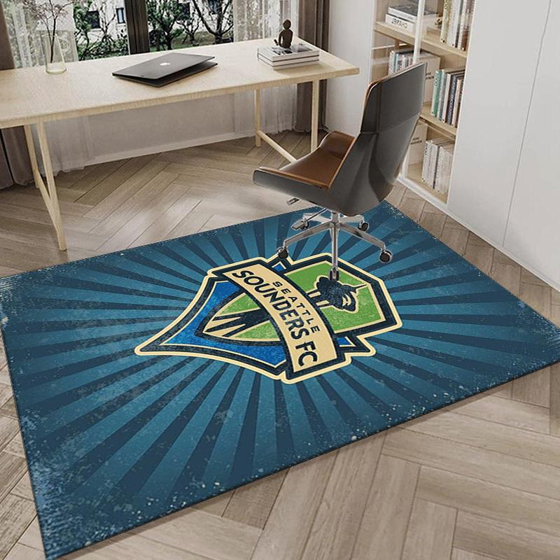 Sea-ttle Fc Logo Printed Area Rug for Office, Chair Rug, Decorative Carpet Floor Mat, Large Size Fan gifts Christmas gifts