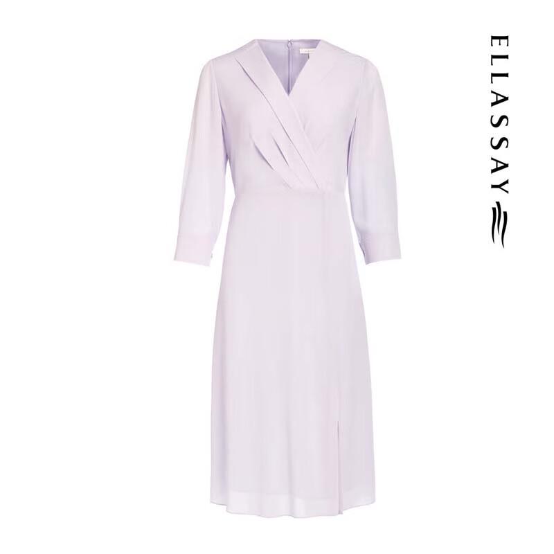 ELLASSAY Women's Elegant Mid-Length Silk Dress
