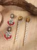 Strassblumen-Quasten-Ketten-Set für Haare & Ohrringe – Ethnischer Stil