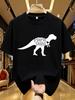 WDS01339TRex Dinosaur Mom Graphic Plus Size Unisexs Printed Crew Neck TShirt Summer Casual Short Sleeve Top Street Style