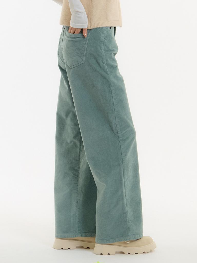 UNKNOWN PLANET Velvet Wide Pants Mint