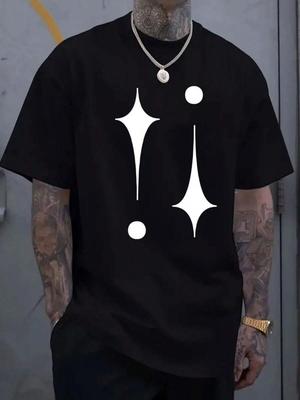 Simple Design Individual Printed Unisex's T-Shirt Pattern Short Sleeve
