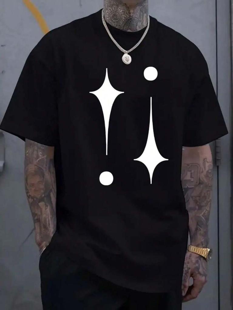Simple Design Individual Printed Unisex's T-Shirt Pattern Short Sleeve